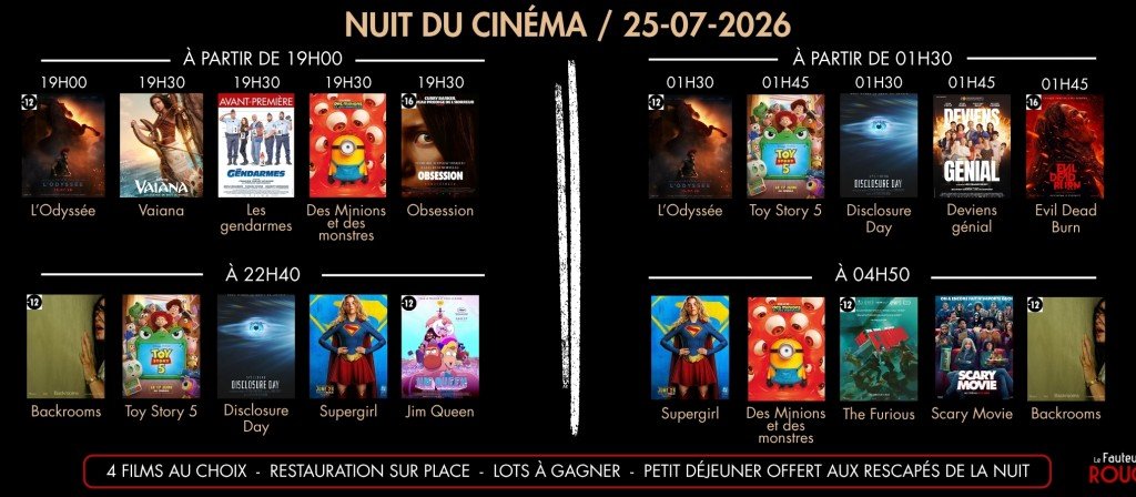 actualité NUIT DU CINEMA PROG